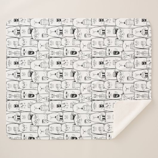 Couverture Sherpa Chats adorables (Devant (Horizontal))