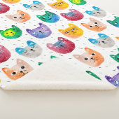 Couverture Sherpa Chats aquarelles et amis (3/4)