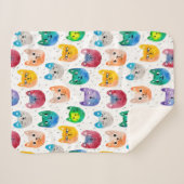 Couverture Sherpa Chats aquarelles et amis (Devant (Horizontal))