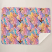 Couverture Sherpa Chats bien habillés faisant des Empreintes de patt (Devant (Horizontal))