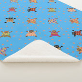 Couverture Sherpa Chats bien habillés faisant des Empreintes de patt (3/4)