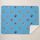 Couverture Sherpa Chats bien habillés faisant des Empreintes de patt (Devant (Horizontal))