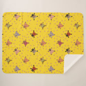 Couverture Sherpa Chats bien habillés faisant des Empreintes de patt (Devant (Horizontal))