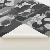 Couverture Sherpa Chats Camouflés Gris Motif Chats Kitty Gris Camo (3/4)