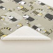 Couverture Sherpa Chats & Chiens : Drôle Texture sans Seamless (3/4)