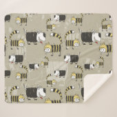 Couverture Sherpa Chats & Chiens : Drôle Texture sans Seamless (Devant (Horizontal))