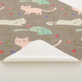 Couverture Sherpa Chats de Noël mignons (3/4)