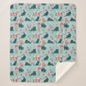 Couverture Sherpa Chats de Noël Vintage (Devant)