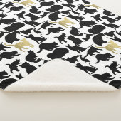 Couverture Sherpa Chats en or noir (3/4)