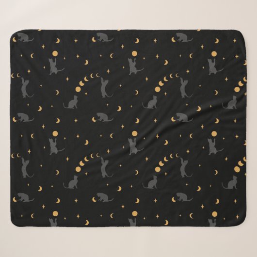 Couverture Sherpa Chats et phases lunaires (Devant (Horizontal))