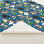 Couverture Sherpa Chats Festifs en Costumes de Noël Motif (3/4)