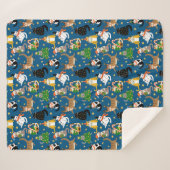 Couverture Sherpa Chats Festifs en Costumes de Noël Motif (Devant (Horizontal))