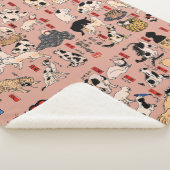 Couverture Sherpa chats japonais Ukiyo-e Funny kitty (3/4)