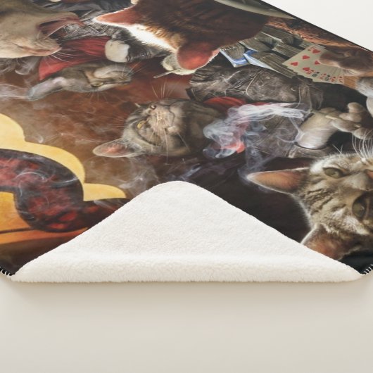 Couverture Sherpa Chats jouant au poker (3/4)