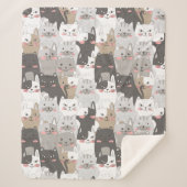 Couverture Sherpa Chats mignons (Devant)