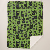 Couverture Sherpa Chats noirs éffrayants (Devant)