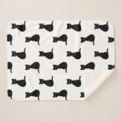 Couverture Sherpa Chats noirs Sherpa Blanket (Devant (Horizontal))
