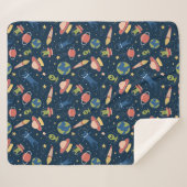 Couverture Sherpa Chats spatiaux mignons (Devant (Horizontal))