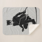 Couverture Sherpa Chatte Encreuse Pose De Pinceau (Devant (Horizontal))