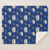 Couverture Sherpa Chatte endormi sur un nuage, rêves doux (Devant (Horizontal))