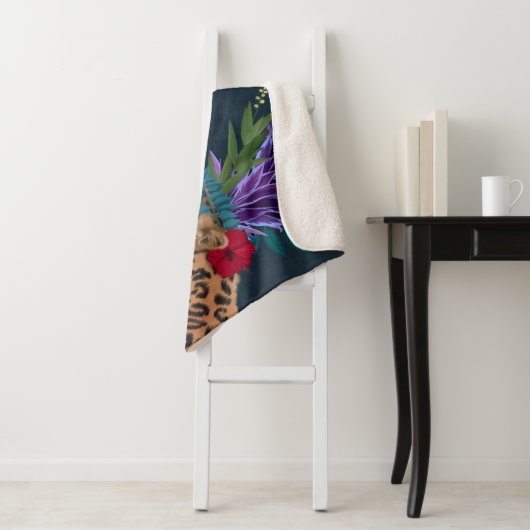 Couverture Sherpa Chaud House Leopards | Un couple (En situation)