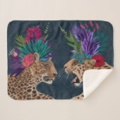 Couverture Sherpa Chaud House Leopards | Un couple (Devant (Horizontal))