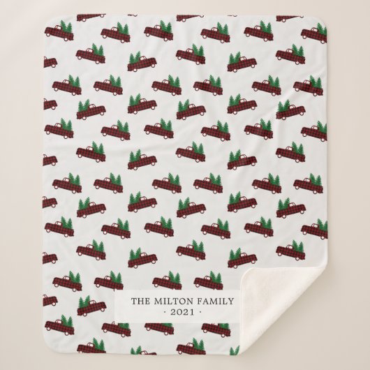 Couverture Sherpa chaudière à buffle roux camionnette monogramme de (Devant)