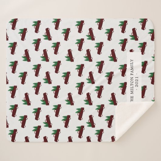 Couverture Sherpa chaudière à buffle roux camionnette monogramme de  (Devant (Horizontal))