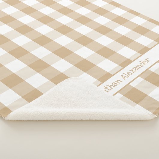 Couverture Sherpa Chauffage blanc bronzé Chauffer avec nom (3/4)