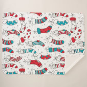 Couverture Sherpa Chaussettes de Noël (Devant (Horizontal))