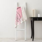 Couverture Sherpa Chaussures Ballerina Pointe Aquarelle rose (En situation)