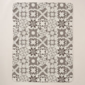 Couverture Sherpa Cheater Traditionnel Patchwork Stars Quilt Black (Devant)