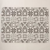Couverture Sherpa Cheater Traditionnel Patchwork Stars Quilt Black (Devant (Horizontal))
