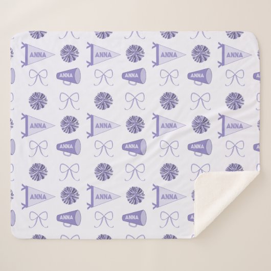 Couverture Sherpa Cheer Camp Purple Cheerleadom Voyage (Devant (Horizontal))