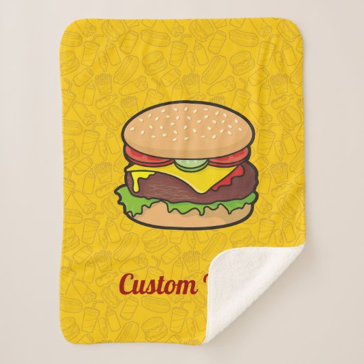Couverture Sherpa Cheeseburger Sherpa Blanket (Devant)