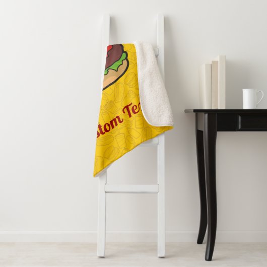 Couverture Sherpa Cheeseburger Sherpa Blanket (En situation)