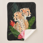 Couverture Sherpa Cheetah Bouquet (Devant)