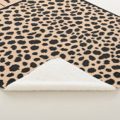 Couverture Sherpa Cheetah Skin Imprimer Monogramme initial | (3/4)