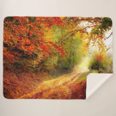 Couverture Sherpa CHEMIN AUTUM dans les BOIS (Devant (Horizontal))