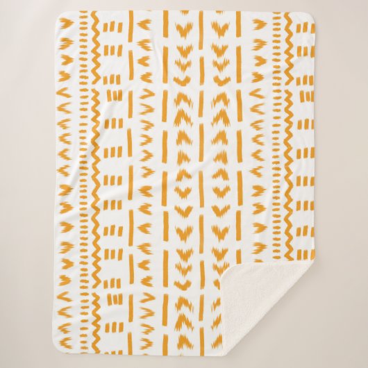 Couverture Sherpa Chemins De Motif Africain En Toile De Soleil En Bl (Devant)
