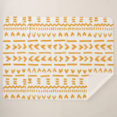 Couverture Sherpa Chemins De Motif Africain En Toile De Soleil En Bl (Devant (Horizontal))