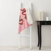 Couverture Sherpa Chemises en forme de coeur des Roses rouges Feuill (En situation)