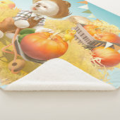 Couverture Sherpa Cher fermier chien avec Citrouille (3/4)