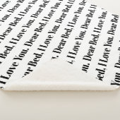 Couverture Sherpa Cher Lit, Je T'Aime Drôle Motif De Texte (3/4)