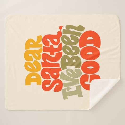 Couverture Sherpa Cher Père Noël, j'ai été bon design (Devant (Horizontal))