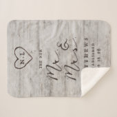 Couverture Sherpa Chérie sculptée le nouveau M. & Mme Newlyweds (Devant (Horizontal))