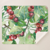 Couverture Sherpa Cherry Seamless Pattern (Devant (Horizontal))