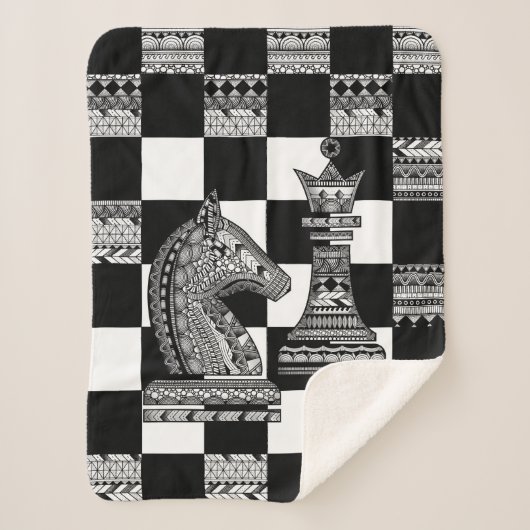 Couverture Sherpa Chess Knight and Queen - Art zen (Devant)