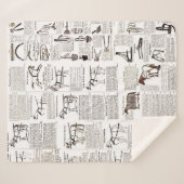 Couverture Sherpa Cheval Antique Publicité Journal Art (Devant (Horizontal))