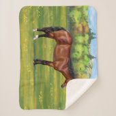 Couverture Sherpa Cheval Brown Bay Quarter (Devant)